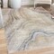 Ambesonne Marble Print Decorative Rug, Surreal Onyx Stone Surface Pattern Pale Blue Details Picturesque Art, Quality Carpet for Bedroom Dorm and Living Room, Cinnamon Beige Tan